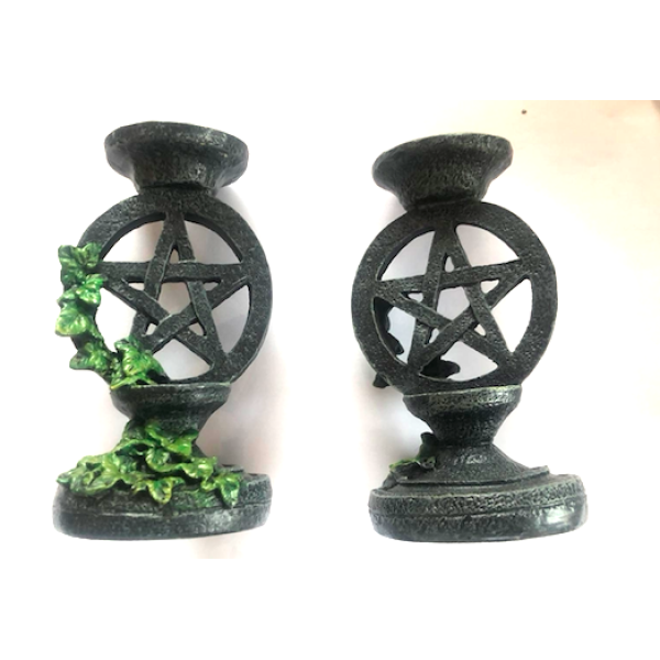 Candle Holder Wiccan Pentagram 